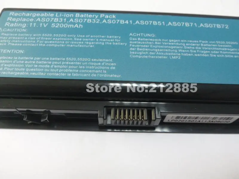 Аккумулятор Для ноутбука eMachines E510 E520 G420 G520 G620 G720 Шлюз MD7801u AS07B31 AS07B41 AS07B51 AS07B61 AS07B71 |