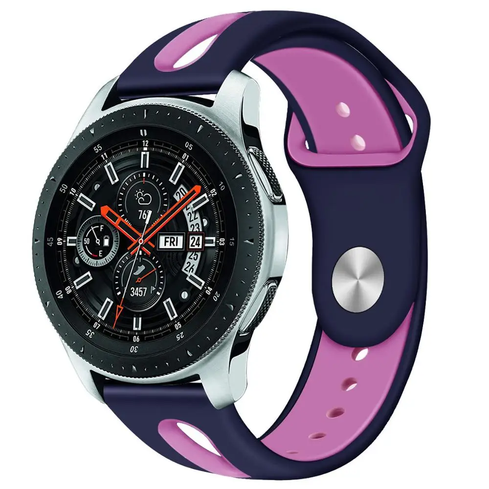 22 мм ремешок для часов samsung Galaxy Watch 46 мм R800 gear S3 классические часы Huami Amazfit силиконовый спортивный ремешок для часов 91030 - Цвет ремешка: 3