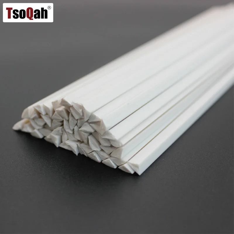 

triangle 4x4x6mm white pvc plastic welding rods for car bumper repair