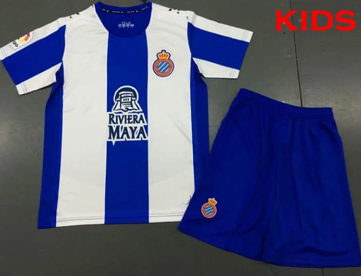 18 19 для RCD Espanyol дети Futbol Camisa рубашки 2019 Мальчики Camiseta de futbol рубашка отдыха