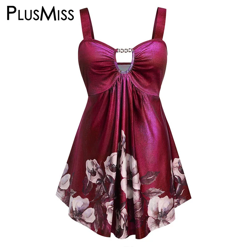 PlusMiss плюс размер 5XL с цветочным принтом, праздничные безрукавки, женские жилеты без рукавов большого размера, летняя одежда XXXXL XXXL XXL