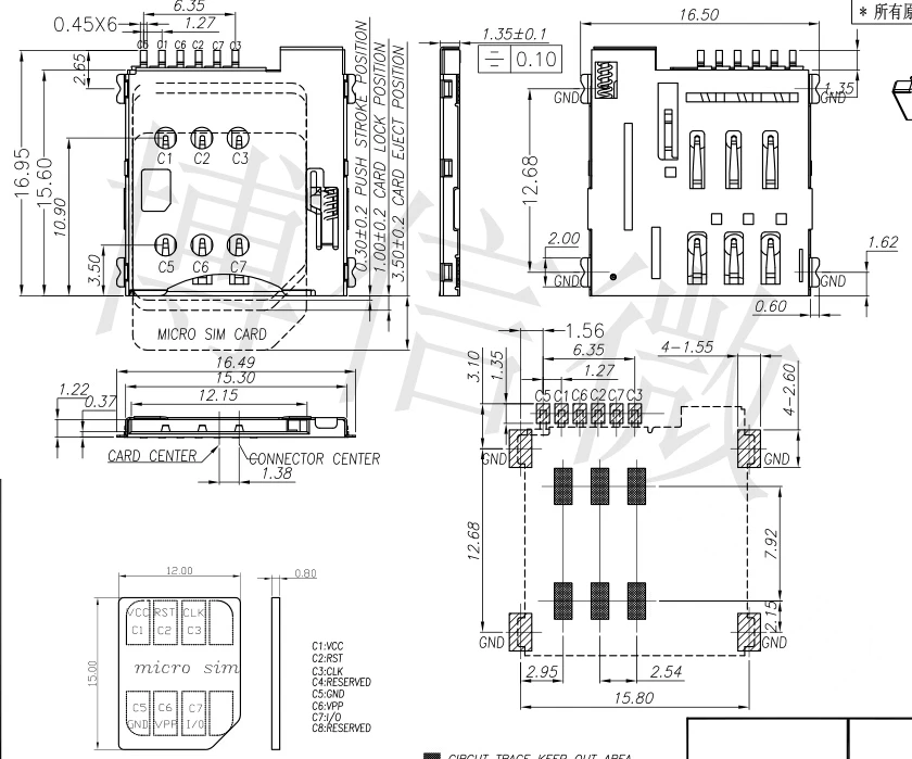 Сим карта распиновка контактов
