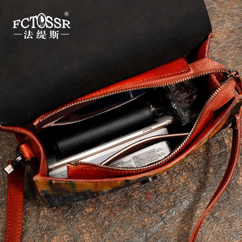 Новинка 2019 кожаная сумка мессенджер с верхним слоем повседневная через плечо