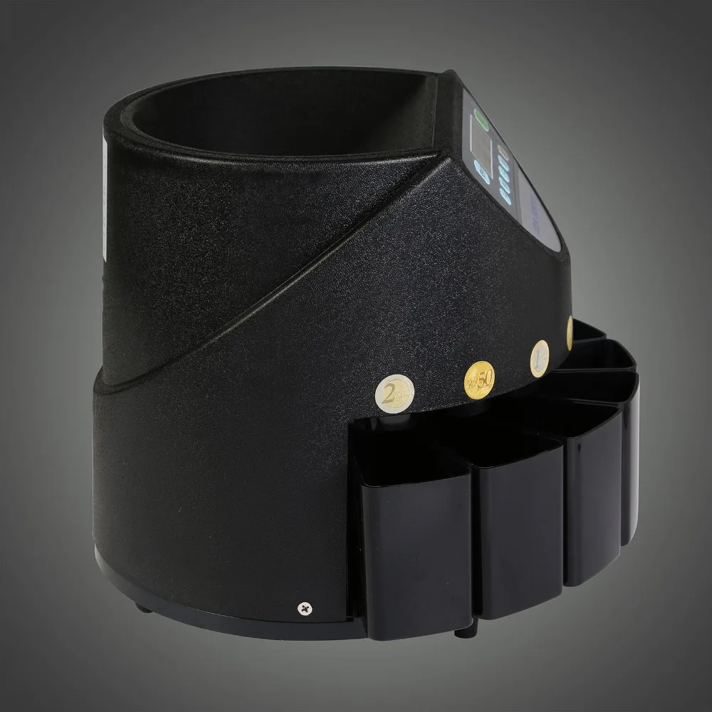 Счетчик монет сортировщик и обертка для рулона цифровой отображает как