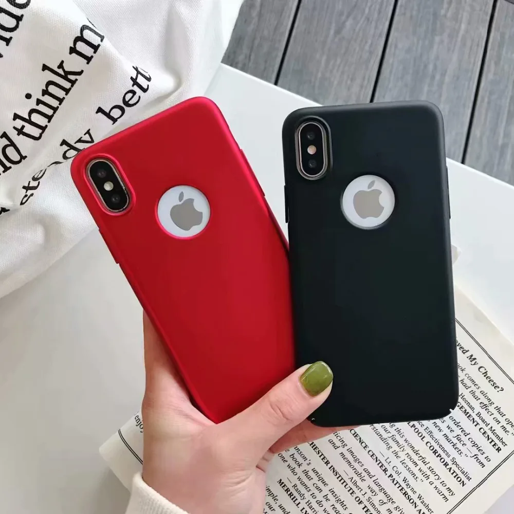 Милая матовая задняя крышка для iPhone X XR XS MAX чехол телефона жесткие чехлы ПК 6 6s 7 8
