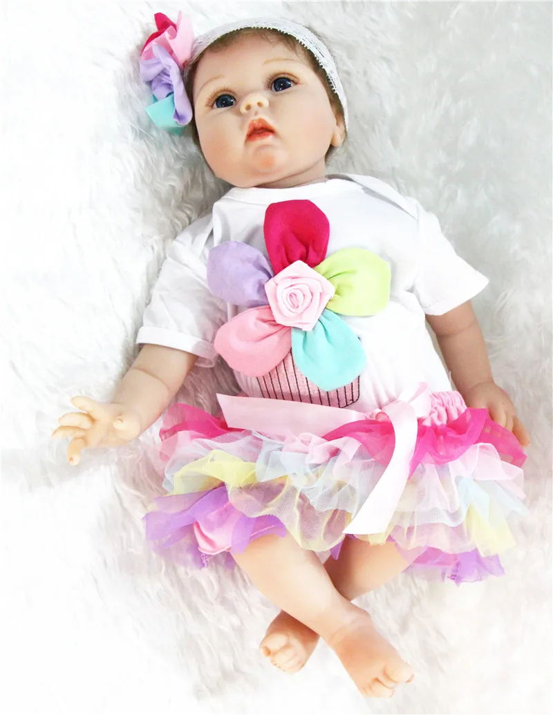 Куклы Reborn babies 22 &quotРеалистичная силиконовая кукла reborn для девочек с цветным