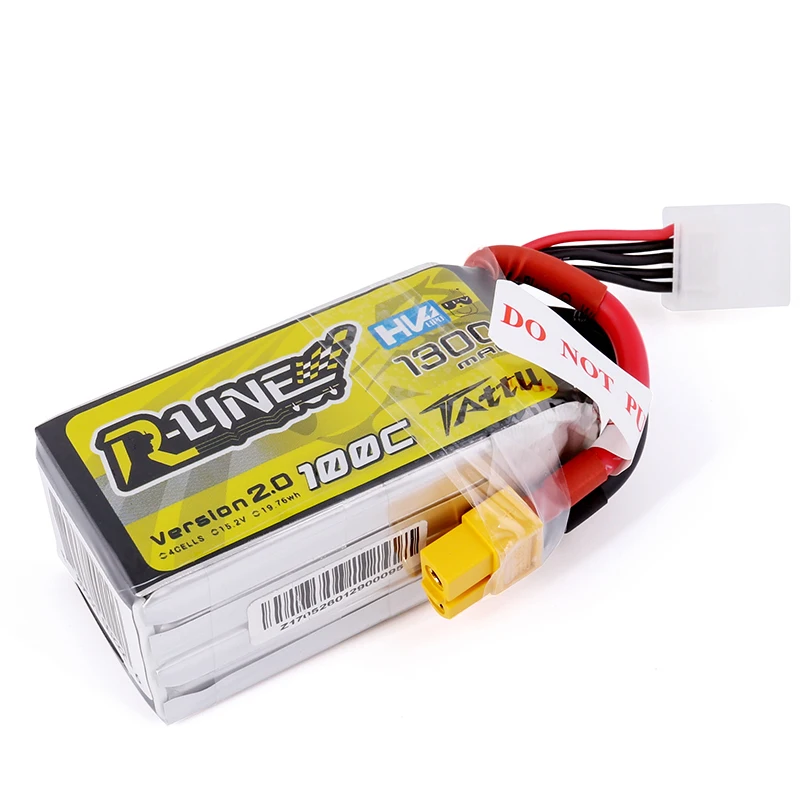 Tattu R Line версия 2 0 1300 мАч 1550 15 c 4S 4 35 в HV Высоковольтная литий полимерная батарея XT60
