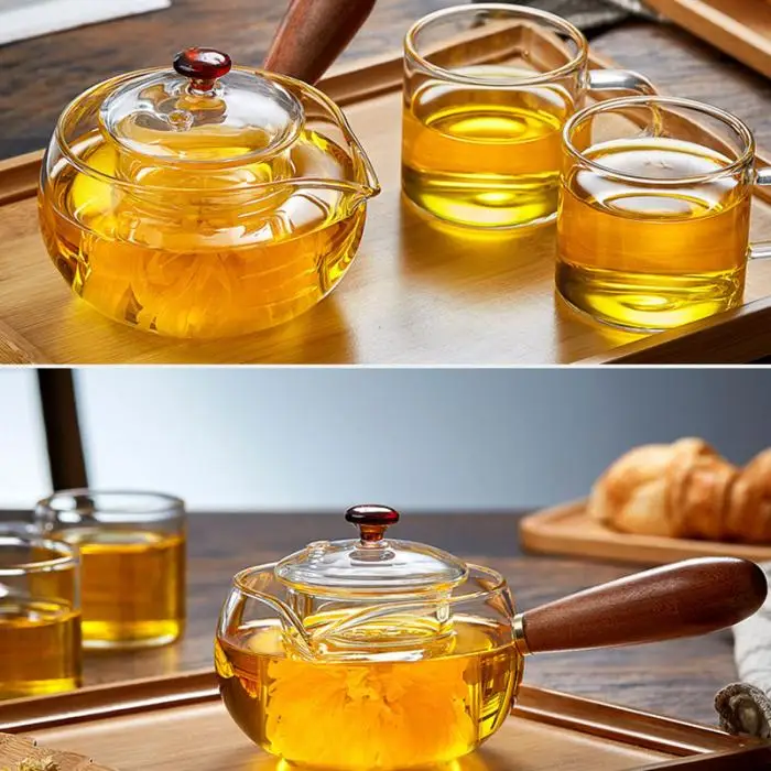 300 мл/500 мл режим чайник для заварки Heatable боросиликатный стеклянный чайник с ручкой кофе чай посуда травяной цветочный чайник DA