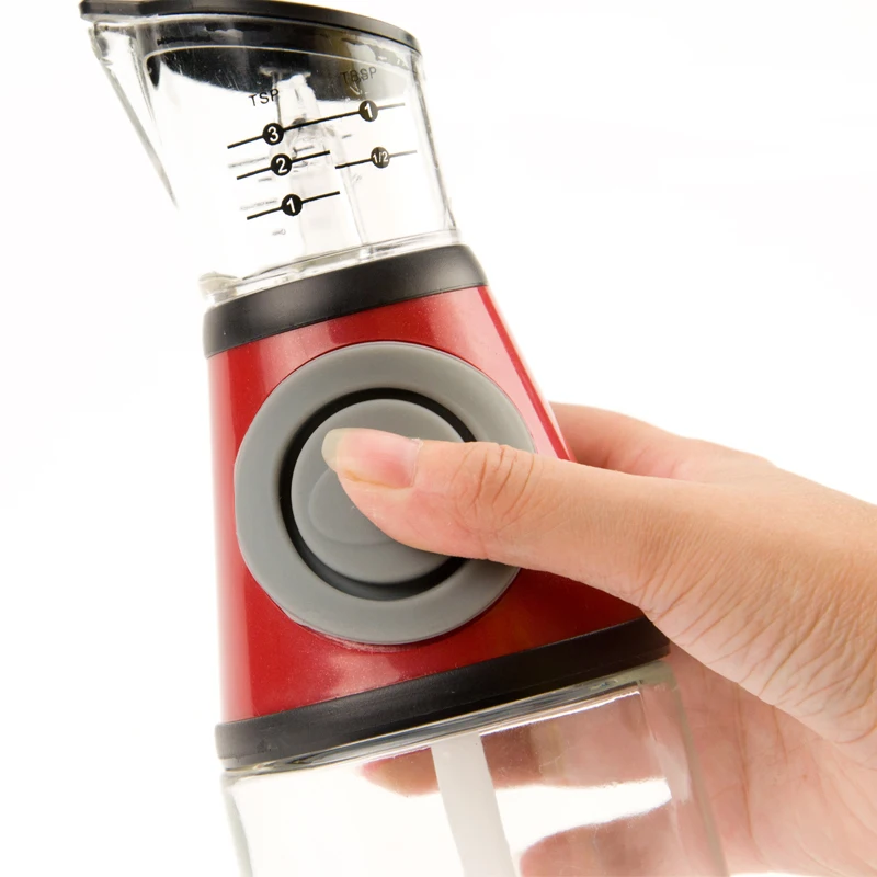 Kitchen Seasoning Tool Measurable Oil Bottle Glass Leak-proof Quantitative Calibration Pressure Control | Дом и сад