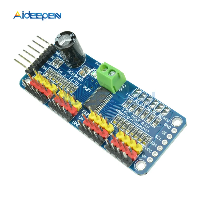 16-канальный 12-битный PWM Servo Driver-I2C интерфейс PCA9685 модуль для Raspberry Pi Щит Модуль 40-1000