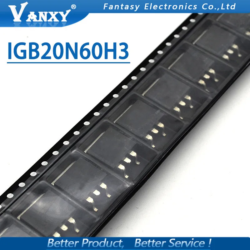 5pcs IGB20N60H3 TO-263 G20H603 TO263 IGB20N60 IGBT 600V 20A new original | Электронные компоненты и