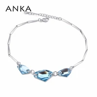 anka top quality summer trendy crystal anklets for women girl with crystals from austria fashion sexy chain jewelry 121394