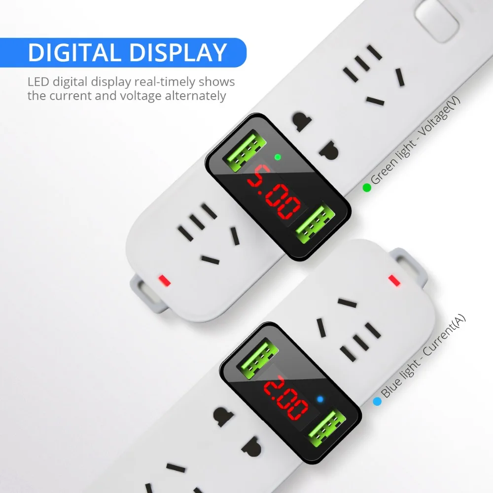 ANMONE USB зарядное устройство 2 порта 5 В А выход адаптер универсальная быстрая