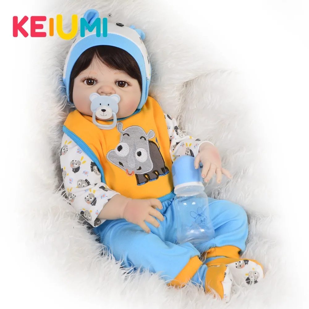 Реалистичные куклы Reborn KEIUMI 23 дюйма силиконовые виниловые реалистичные для