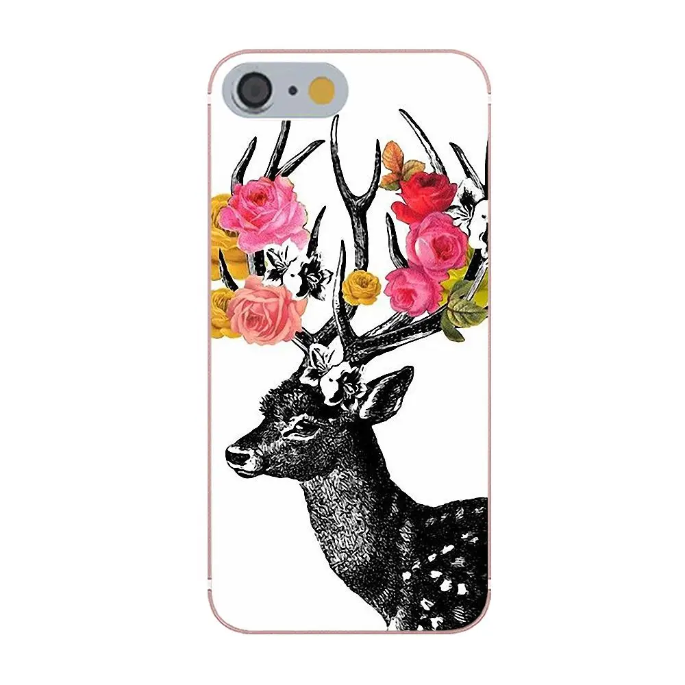 Fashion Animals Cat Dog Pug Deer Panda Print For Apple iPhone 4 4S 5 5C 5S SE 6 6S 7 8 Plus X | Мобильные телефоны и