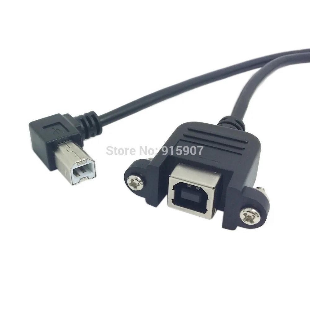 Chenyang правый угловой 90 градусов USB B Тип Мужской и Женский удлинитель с винтами для