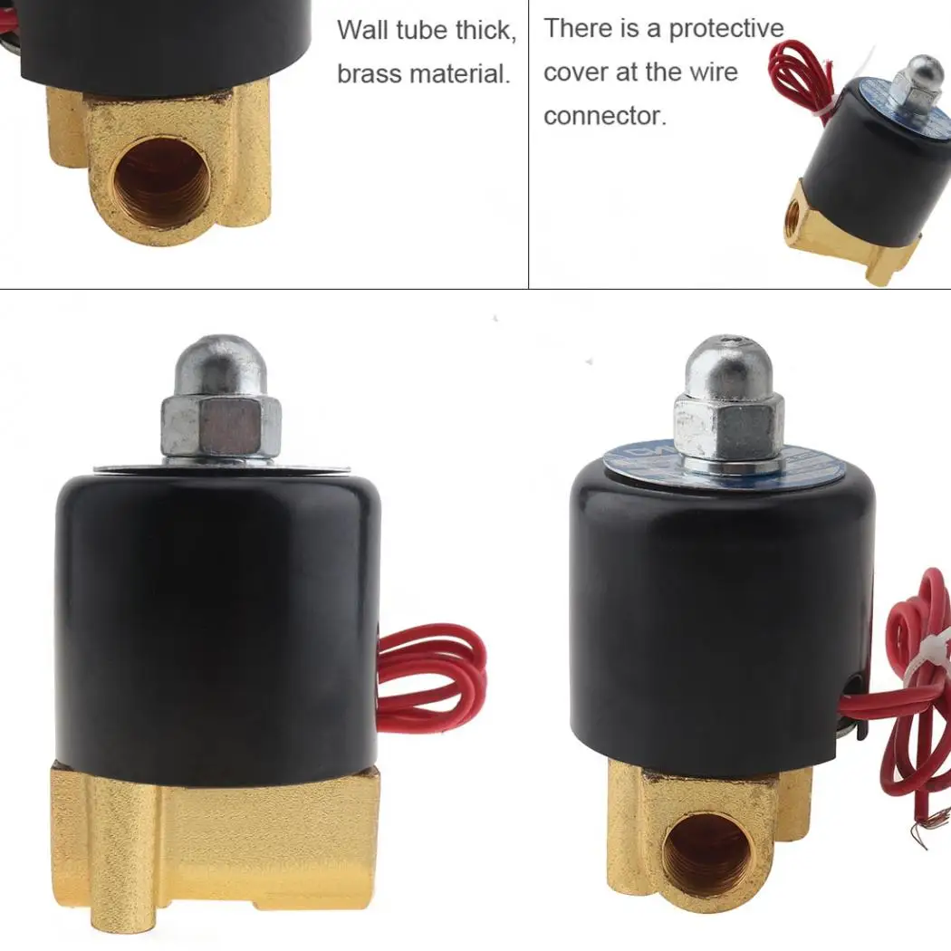 1/4 ''воздушные СОЛЕНОИДНЫЕ AC220V AC110V DC24V DC12V нормально закрытый тип алюминиевый