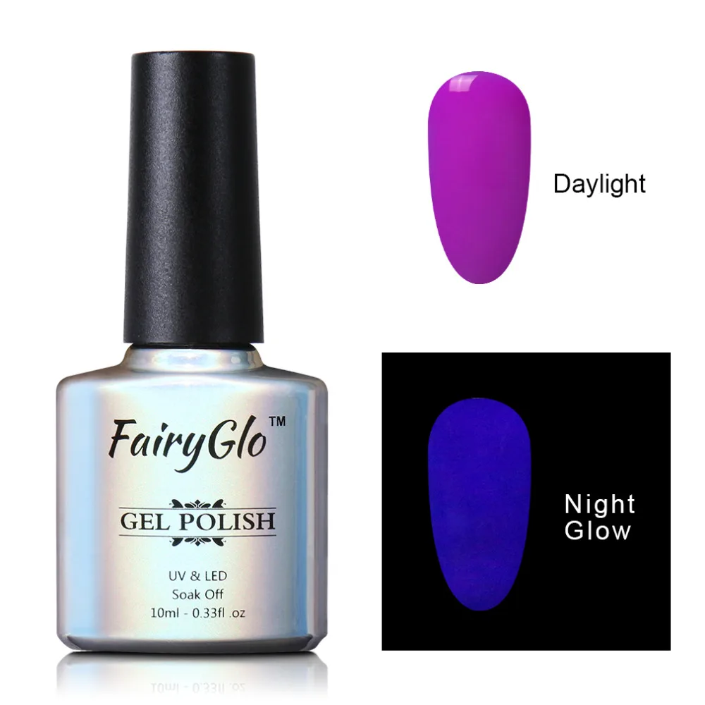 Fairyglo для ногтей гель 10 мл светится в темноте Краски лака Varinshes личная гигиена лак