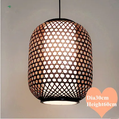 売却 東南アジアスタイル手編み竹アートシャンデリアコーヒー E27 LED ランタンランプのためのポーチ & パーラー & 階段 & 廊下 LHDD037