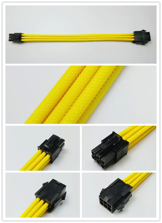 WinfMOD PCI E 6PIN Мама папа 18AWG PSU удлинитель/кабель с