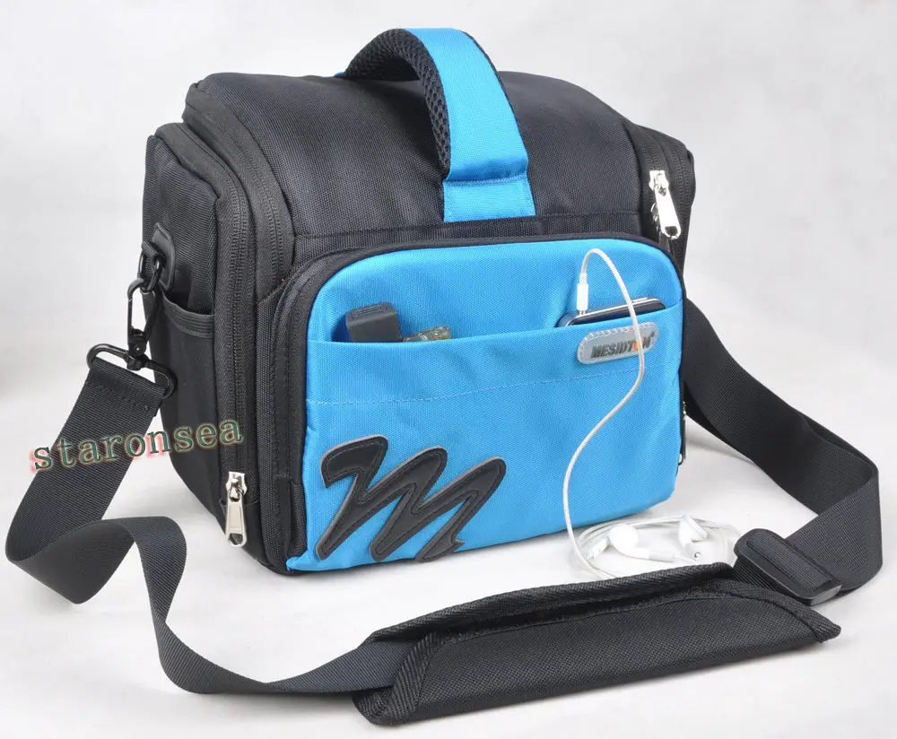 Синий наплечный портативный чехол для камеры DV Canon Sony Nikon Olympus PENTAX|bag hard case|bag casebag