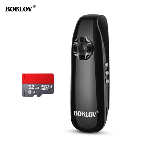 Мини-камера Boblov 007 1920x10 8HD, цифровая камера, видеокамера AVI, 32 ГБ, TF-карта, записывающее устройство, DVR камера, полицейская камера - изображение