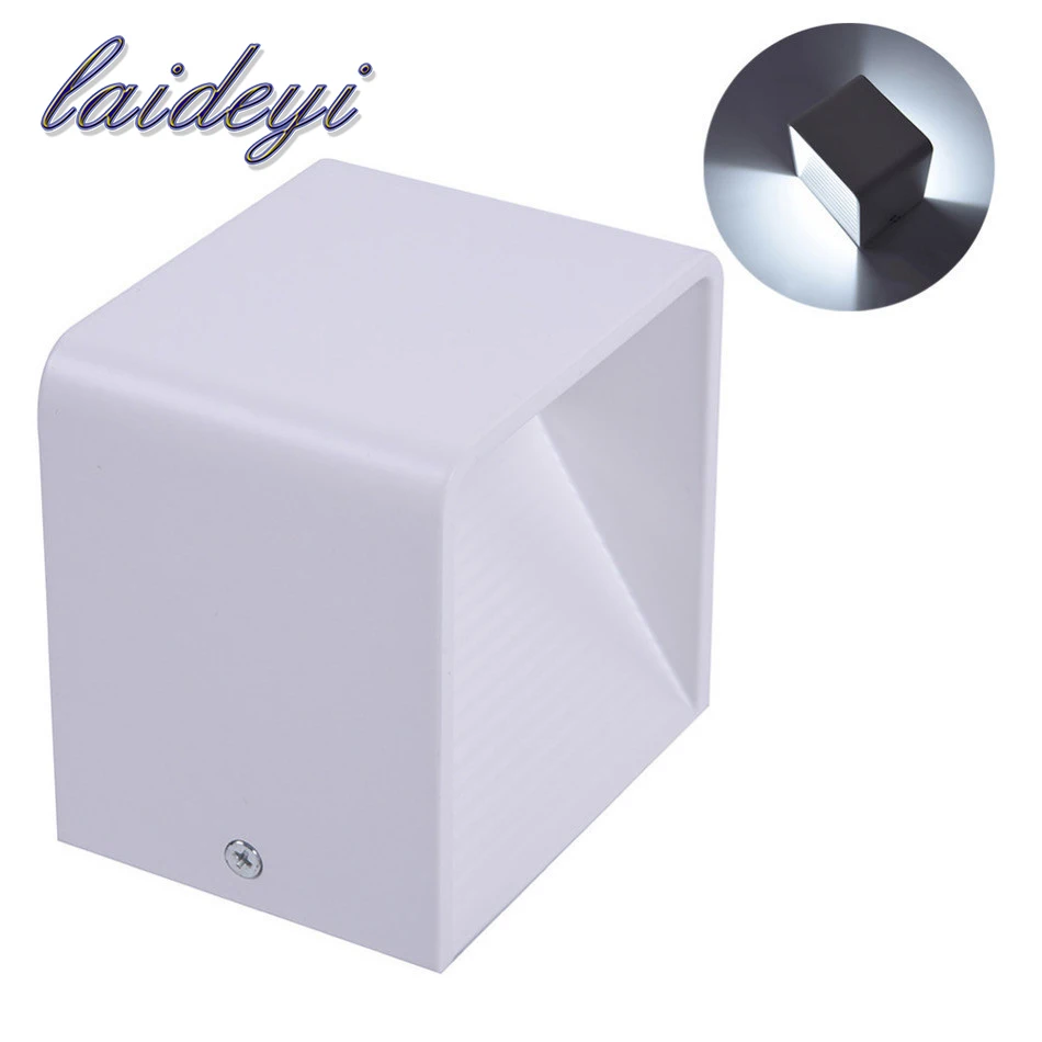 LAIDEYI Модный водонепроницаемый IP65 креативный квадратный настенный светильник 7 Вт