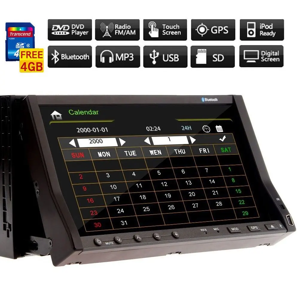 Win8 7 ''двойной 2 DIN GPS навигации dvd плеер автомобиля в тире MP3/MP4/USB/SD /amfm/RDS/bt стерео