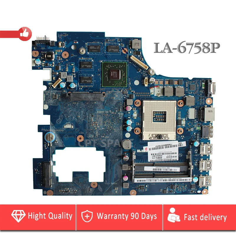 PIWG4 LA-6758P REV: 1,0 для lenovo IdeaPad Y770 G770 Материнская плата ноутбука HM65 PIWG4 LA-6758P REV: 1,0 DDR3 PGA989 материнская плата