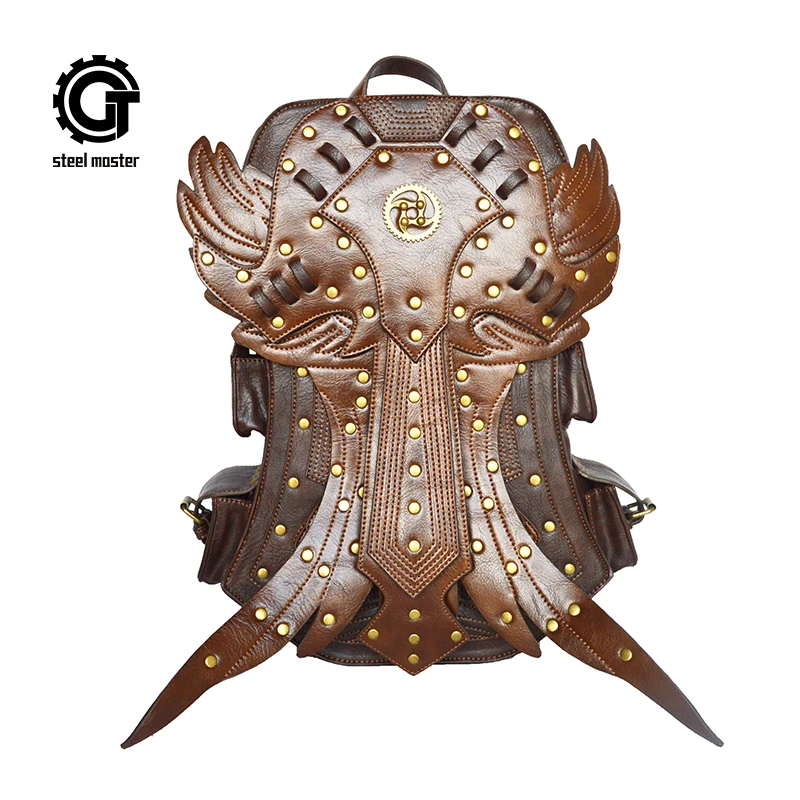 2018 г. Панк Для женщин ретро коричневые рюкзаки для девочек подростков школьная