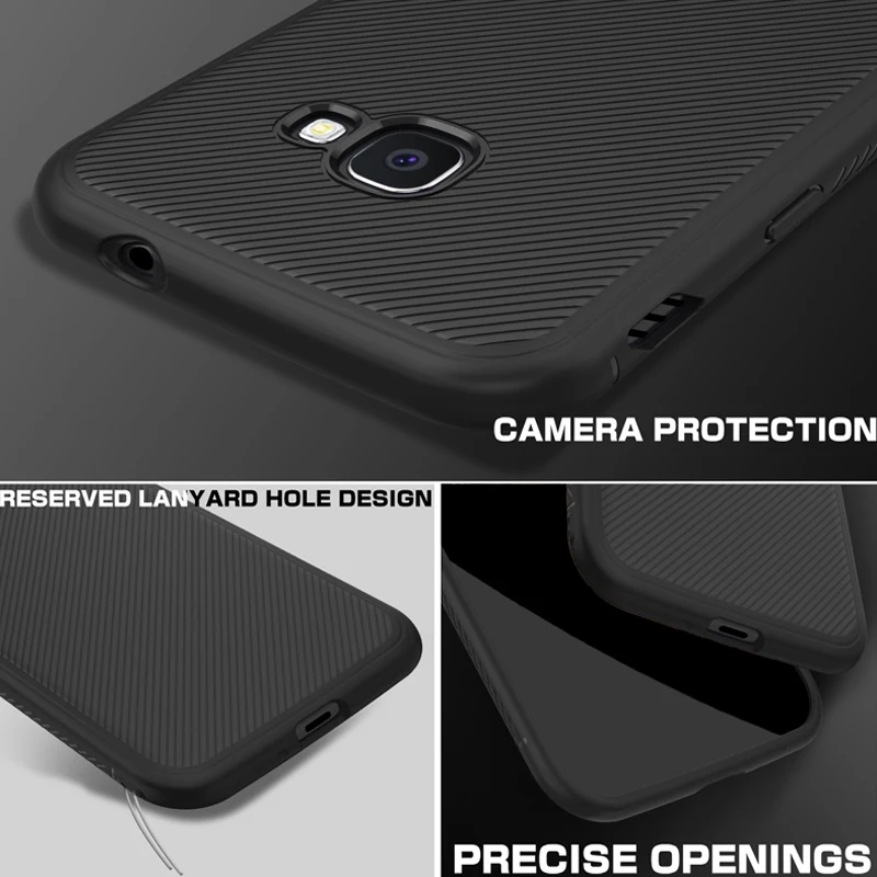 For Samsung Galaxy Xcover 4s Case Silicone Carbon Fiber Texture Soft TPU Cover Coque Phone Cases Funda |