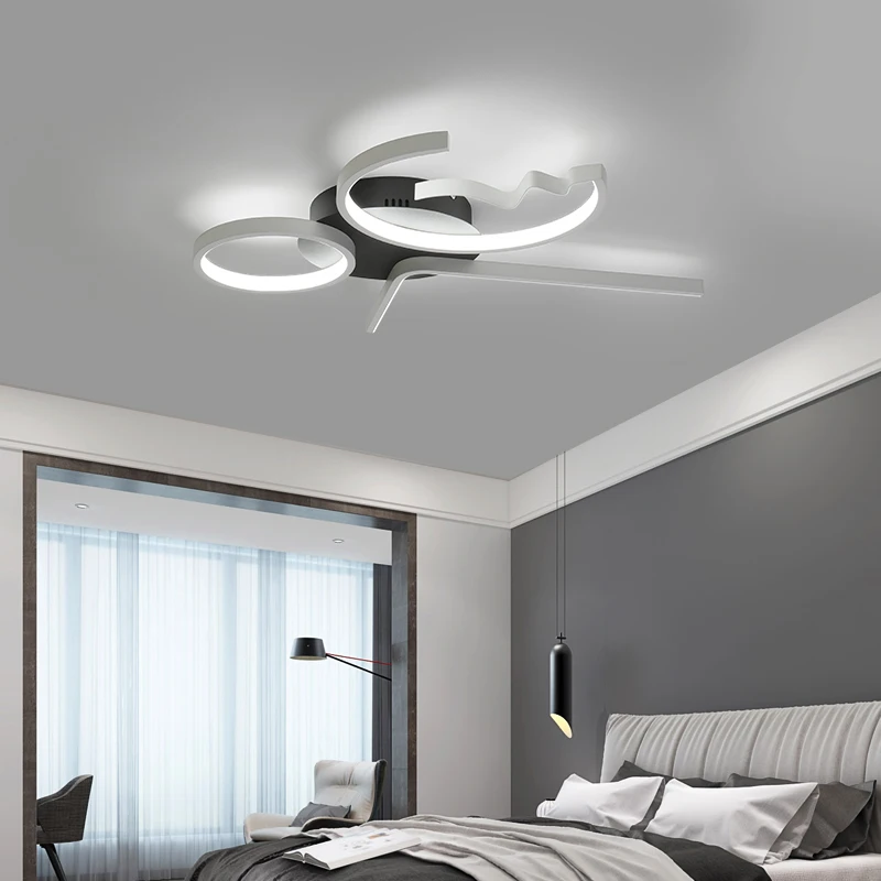 Lámparas LED para techo, luminarias modernas con onda de aluminio, perfecta para sala o dormitorio