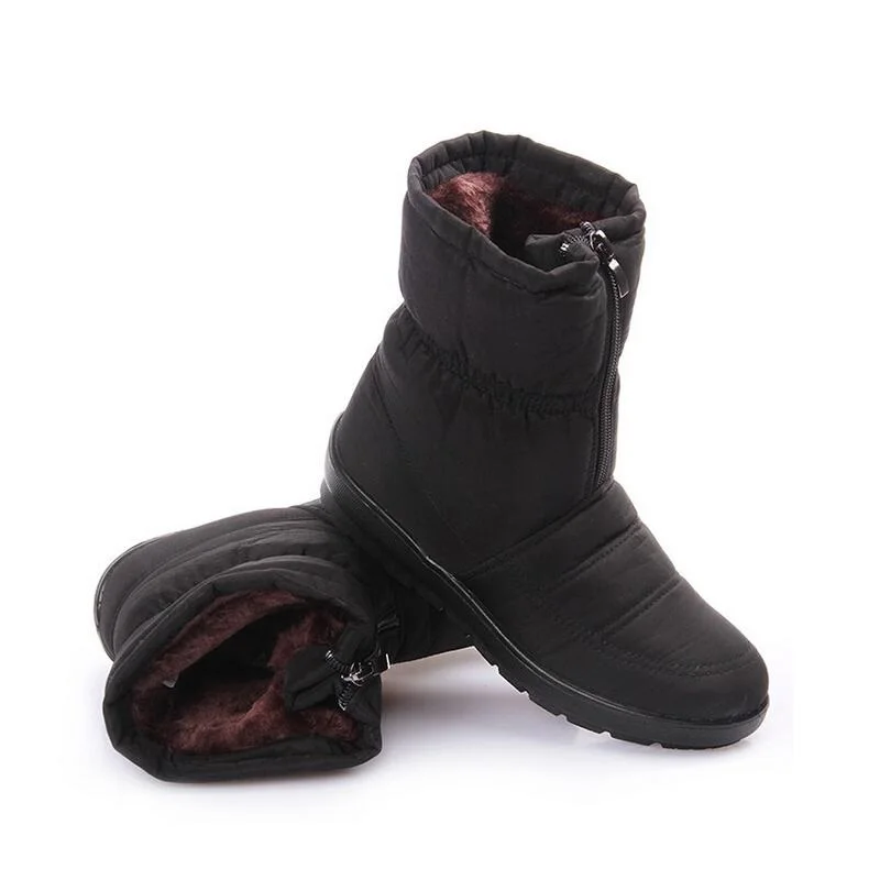 2017 снегоступы шерсти Зимы теплый нескользящей водонепроницаемый женщин сапоги
