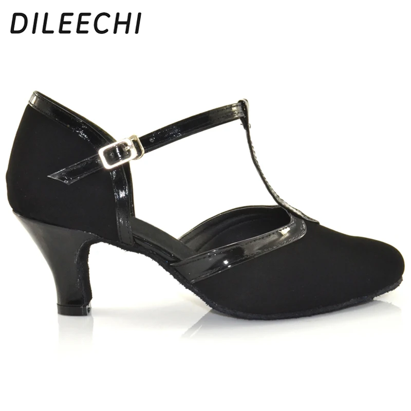 Dileechi Костюмы для латиноамериканских танцев танцевальная обувь женские черные