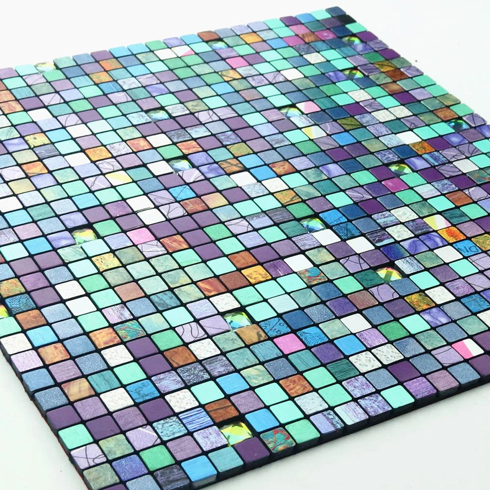 Rainqueen 30x30 см 3D Металлическая Мозаика самоклеющаяся Наклейка на стену кухня задний