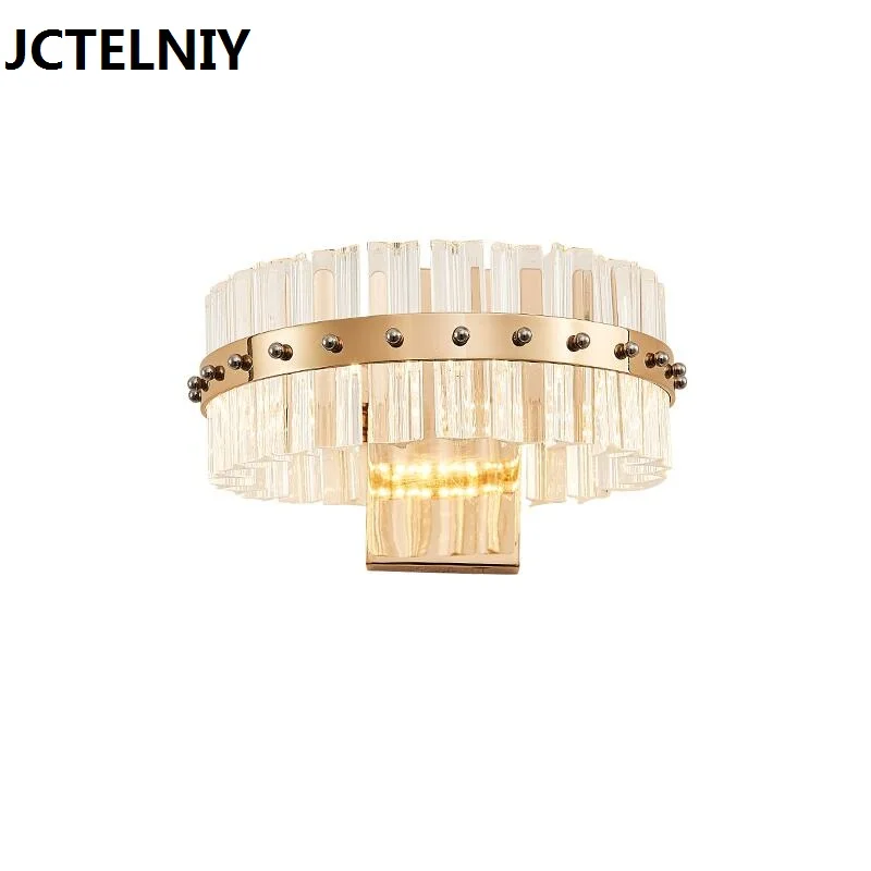 

СВЕТОДИОДНЫЙ модный хрустальный настенный светильник, неоклассическая креативная прикроватная лампа для столовой, коридора, крыльца, спал...