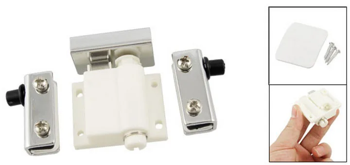 Стеклянная дверь шкафа от белого цвета с одной головкой магнитный Фиксатор