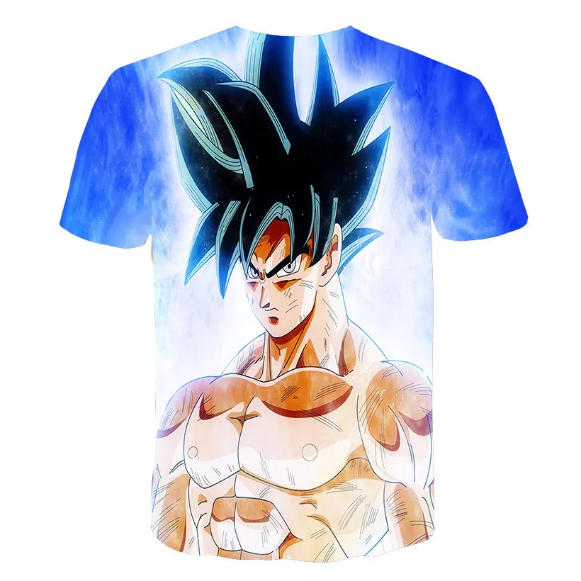 Новые летние унисекс Творческий короткий рукав футболки Dragon Ball 3D Футболка с