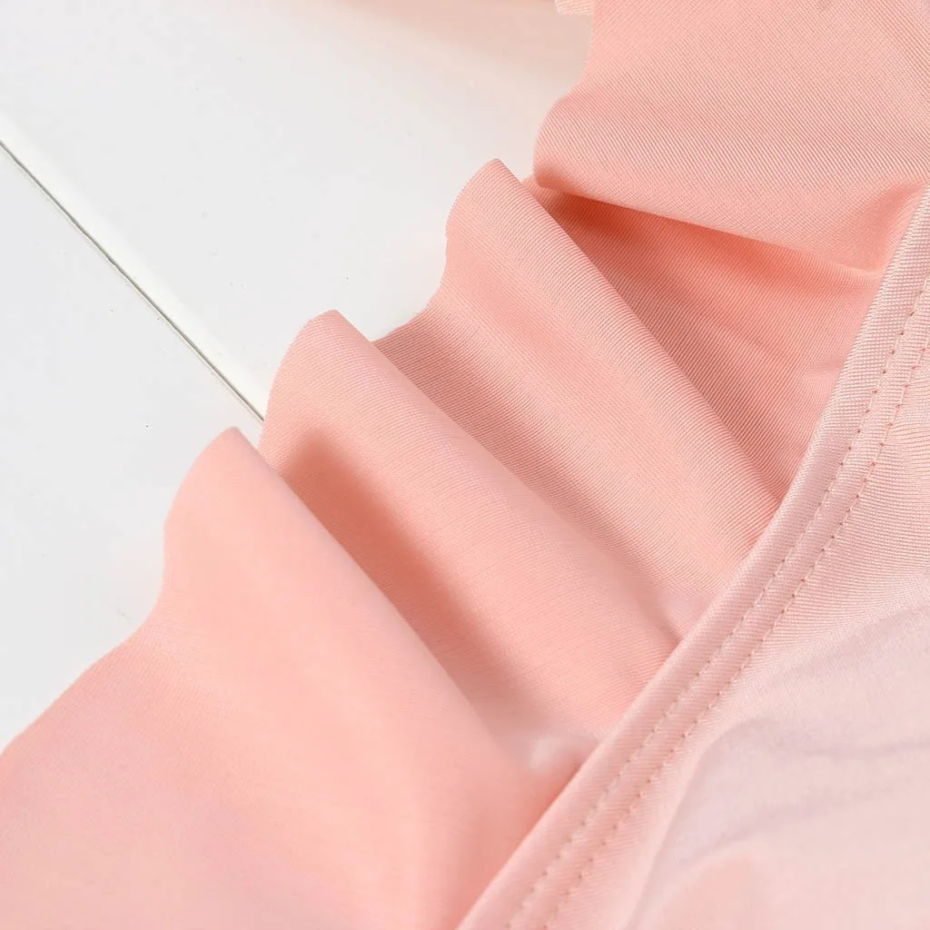 Купальник для беременных Плюс Размер танкини женский однотонный гофрированный