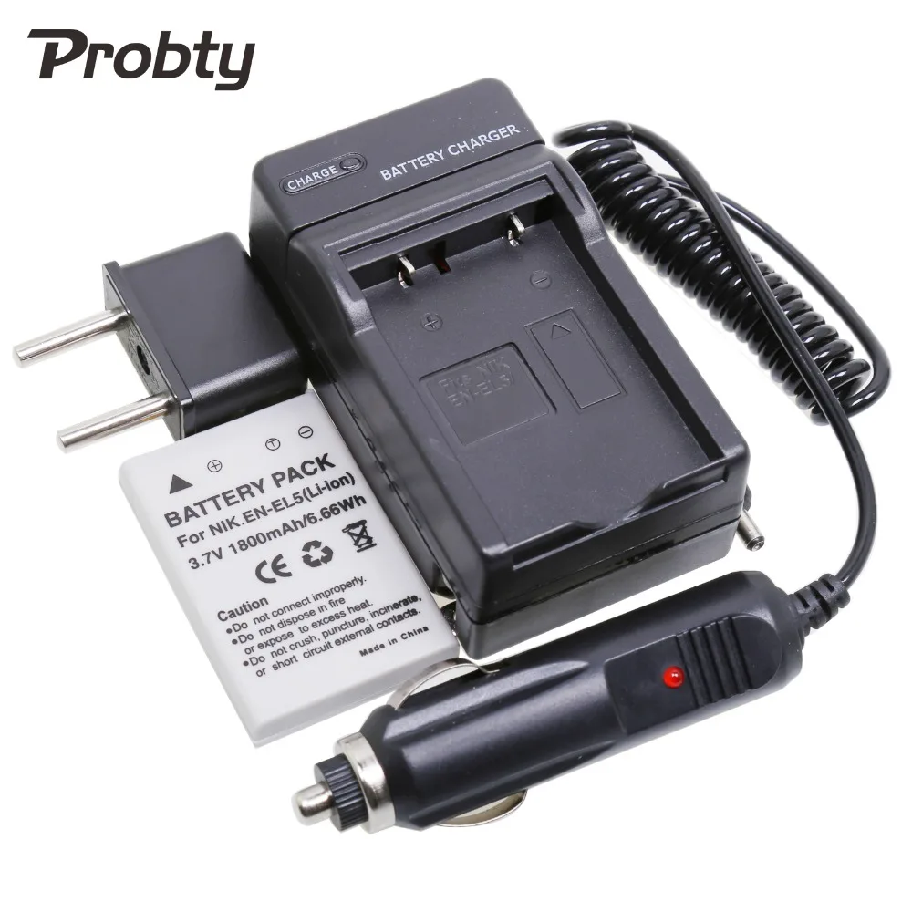 Зарядное устройство PROBTY для литий ионной камеры Nikon CoolPix 3 7 1800 3700 4200 5200 P3 P4 P80 P9 P530 5900
