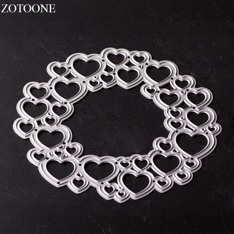 ZOTOONE Alinacraft металла штамповка для Скрапбукинг круг сердце умирает создания карты