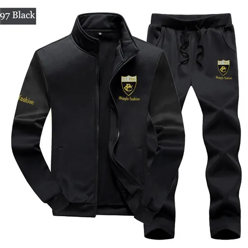 97 black PEILOW, большие размеры, 7XL, 8XL, 9XL, брендовый Мужской комплект, модный спортивный костюм, толстовка+ Тренировочные штаны, Мужская одежда, тонкий мужской спортивный костюм с капюшоном - Цвет: 97 black