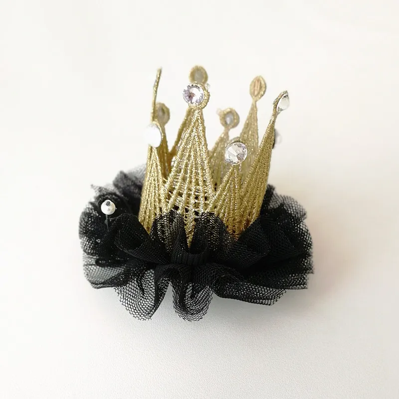 

1PCS Luxury Top Quality Glitter Solid Princess Crown Kid Hair Clip Cute Girl Golden Hair Grip Silver Hair Barrette Kids Headwear