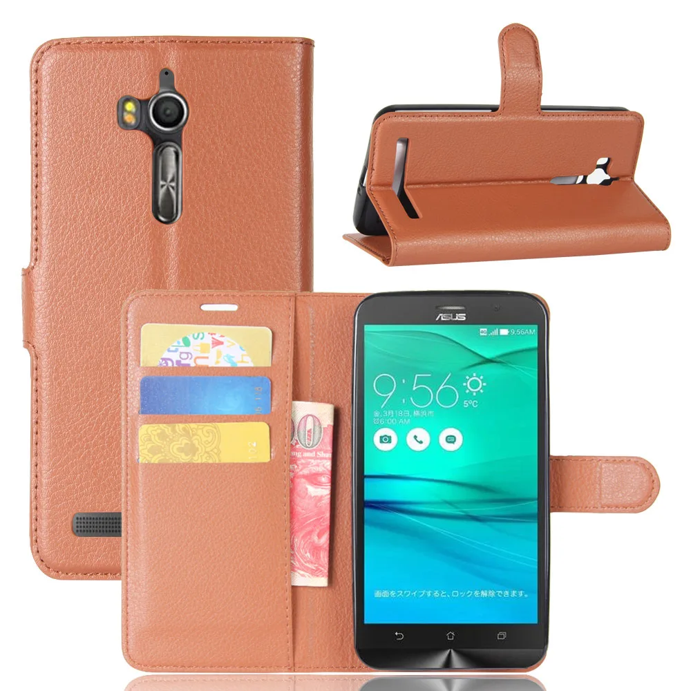 Чехол для Asus Zenfone GO ZB552KL чехол X007D 5 дюйма бумажник из искусственной кожи откидной