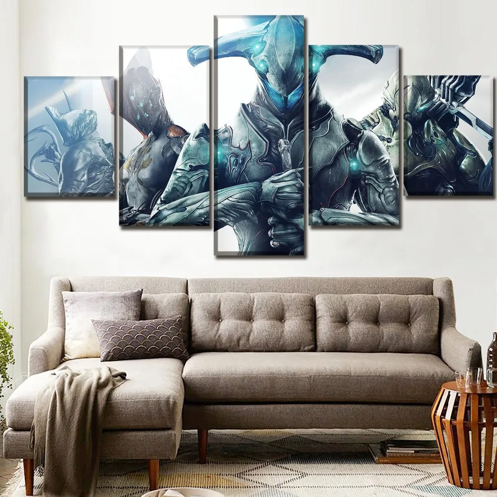 Один комплект 5 шт. игра Warframe Постер &quotВоин&quot Wall Art дома декоративная Модульная