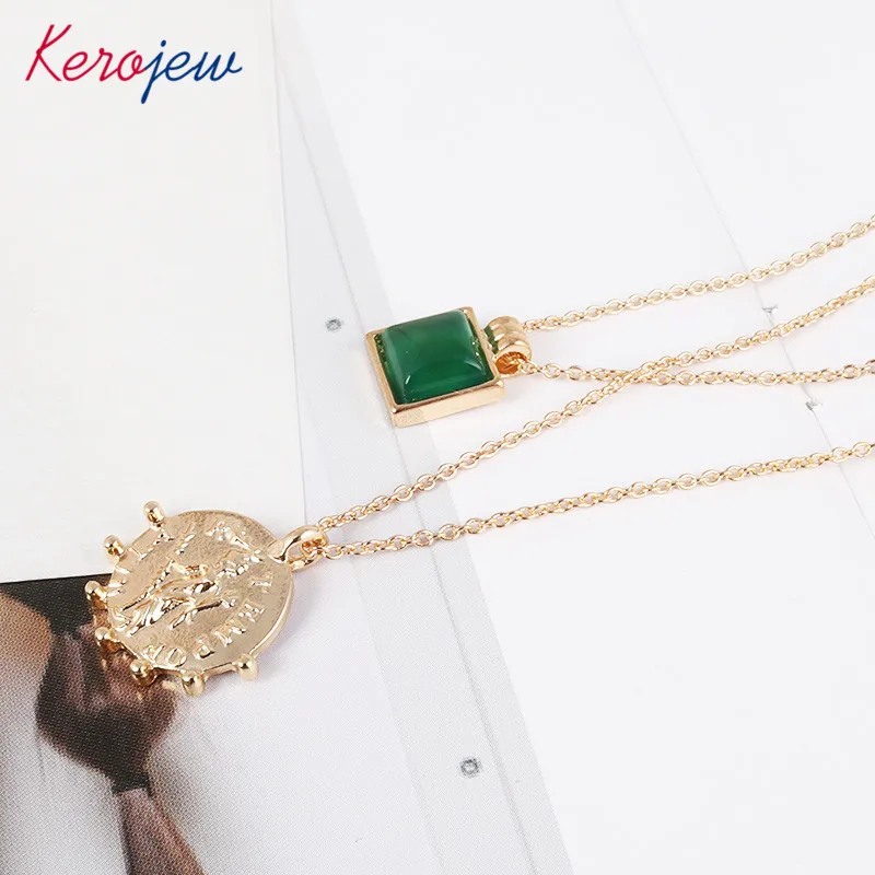 Vintage Fashion Necklaces For Women Korean Designer Brand Multi-layer Zinc Alloy Chains Gold Color Pendant Necklace Aliexpreess | Украшения