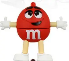Usb 2.0 Usb флеш-накопитель с рисунком шоколада M& M, флеш-карта памяти, флеш-накопитель 32 ГБ, Usb флешка 64 ГБ, флешка 128 ГБ 16 ГБ 8 ГБ, флеш-накопитель, лучший подарок - Цвет: Usb 2.0