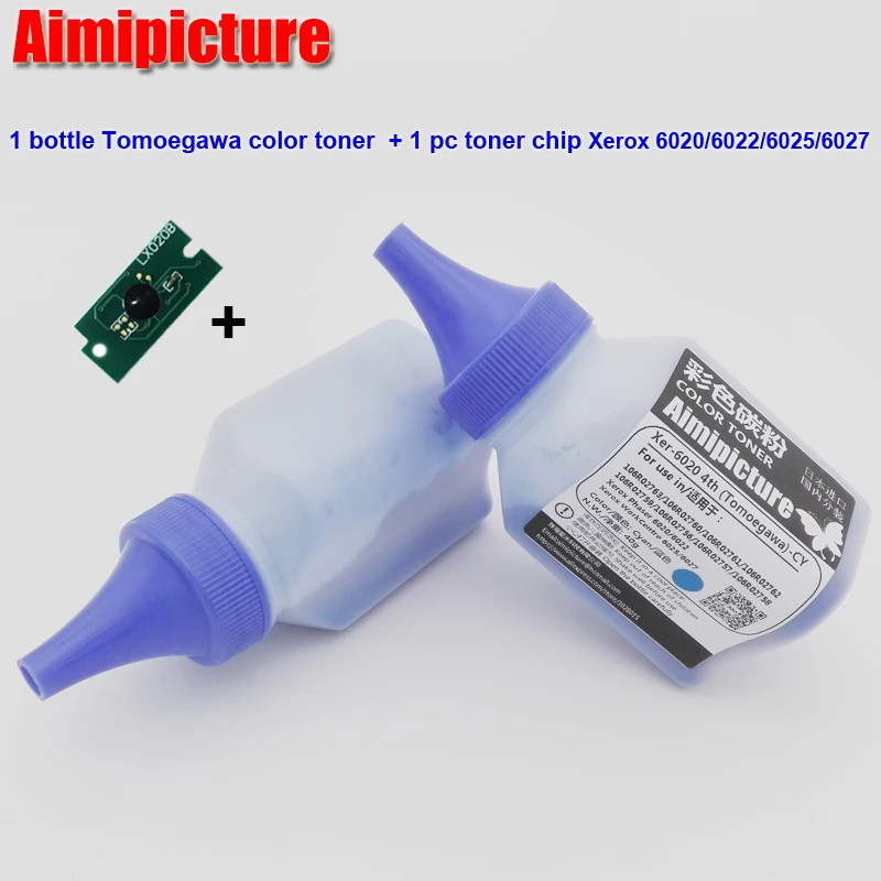1 бутылка цветного тонера для Xerox Phaser 6020 6022 WC 6025 6027 106R02763 106R02761 106R02762 106R02760 + шт. чип