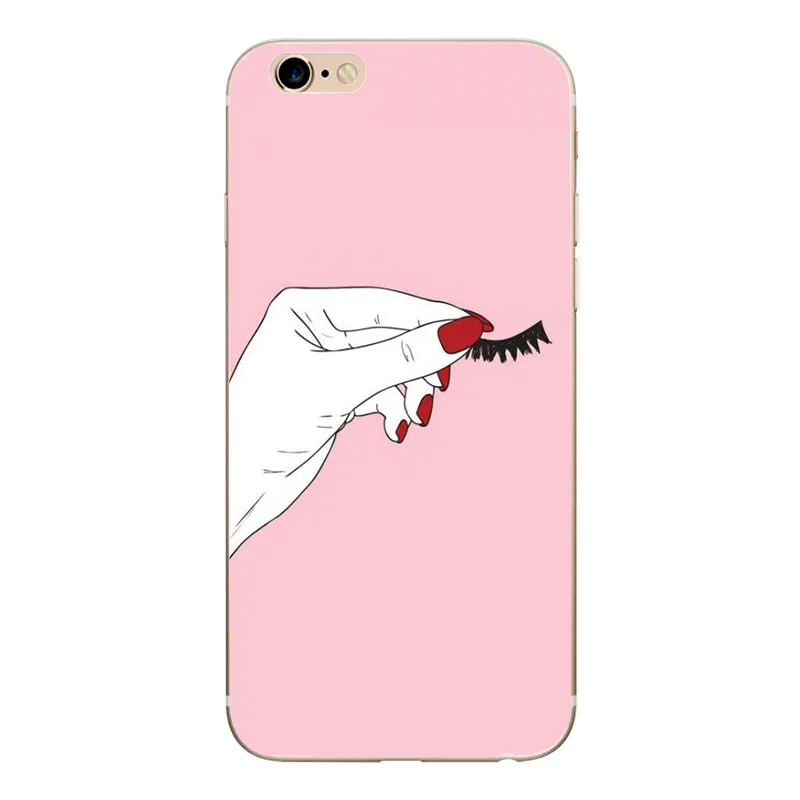 Рельефный сердечко Силиконовый красный ногти Роскошный чехол для iPhone 6 s 6X5 5S se