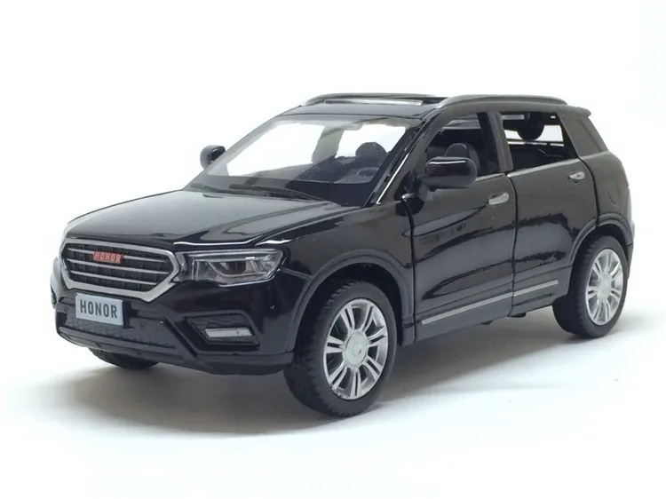 Высокая имитация 1:32 Масштаб Honor H6 SUV Сплав Вытяните назад модель автомобиля игрушка с открытыми дверями звуковой светильник для детей игрушка в подарок